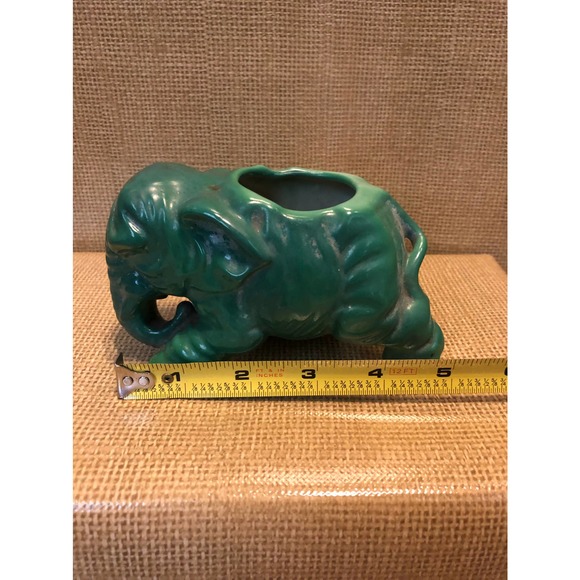 Green Ceramic Elephant - Picture 3 of 4
